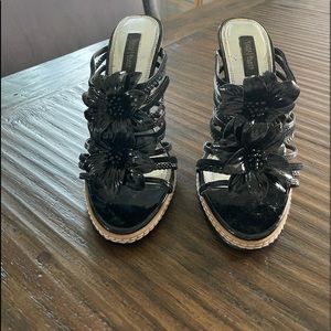 Black strapped shoes